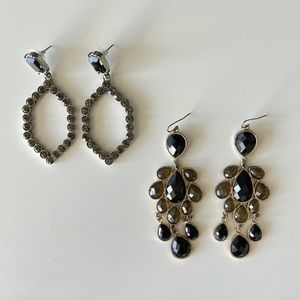 Diamante Stone Two Set Earrings